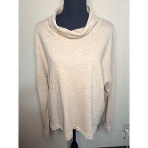 J Crew Vintage Cowl Neck 100% Cotton Pullover Sweater Women’s XL Cozy Core Cabin